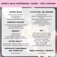 SCA Barista Skills Professional 精品咖啡協會國際証書課程 咖啡師技能專業証書課程（濃縮咖啡）
