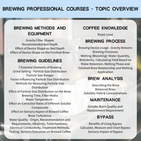 SCA Brewing Professional 精品咖啡協會國際証書課程 手沖咖啡專業証書課程