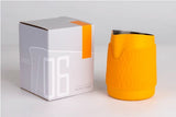 WPM 450cc 芒果橙 無柄拉花杯配矽膠套 Orange Handless Pitcher with Silicone Carrier的副本