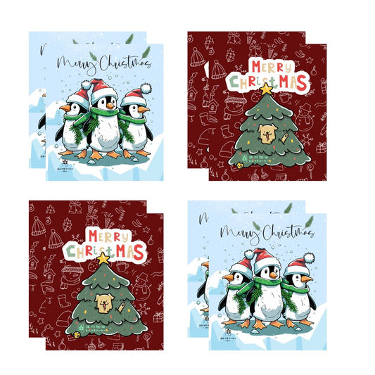 Xmas Coffee Drip Bag 8packs Combo B Penguin+Dog Tree