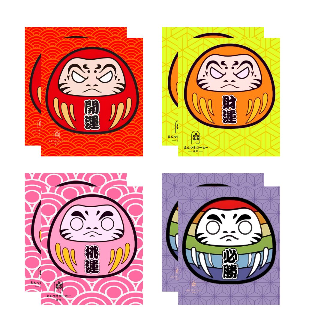 Daruma Cartoon Drip Bag Combo - Colombia Supremo Arabica 17/18