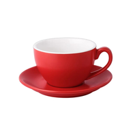 拿鐵拉花杯 啞光紅 Latte Coffee Art Cup Light Red