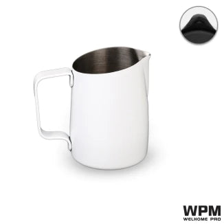 WPM round mouth latte art cup 450ml (white) WPM Pitcher 450ml (white)