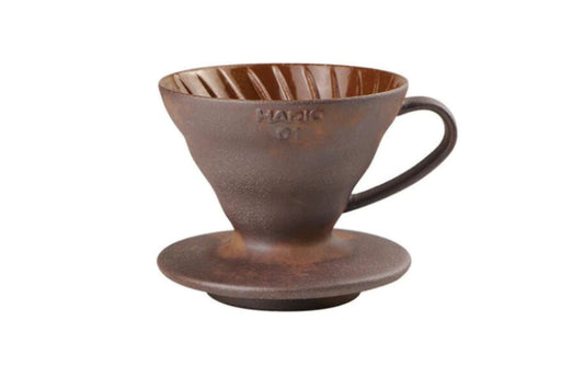 Hario pottery workshop old rock mud 01 filter cup five times fired limited edition Yan Yan Hario v60 01 Dripper 5 times fired old rock mud