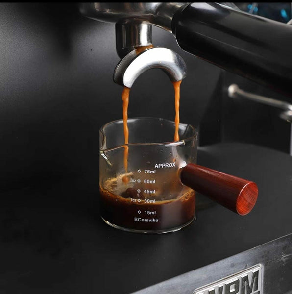 木柄特濃咖啡杯75ml Espresso Shot cup with wood handle 75ml